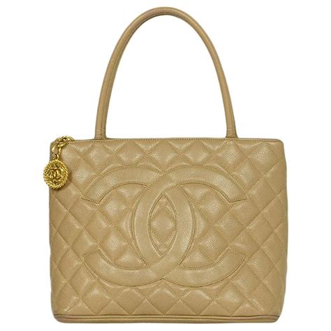 chanel medallion beige|chanel medallion tote bag.